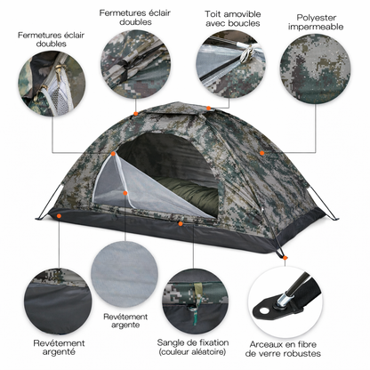 Tente de Trekking Ultralégère 2 Places – Randonnée & Bivouac